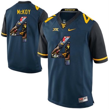 West Virginia Mountaineers Blue Kennedy McKoy College Football Portrait Jersey