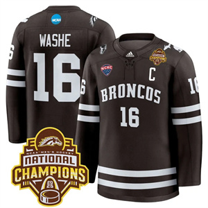 Western Michigan Broncos 2025 National Champions Patch Premium Custom Jersey - All Stitched  Tim Washe 16