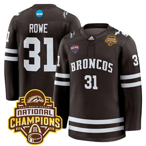 Western Michigan Broncos 2025 National Champions Patch Premium Custom Jersey - All Stitched Cameron Rowe 31