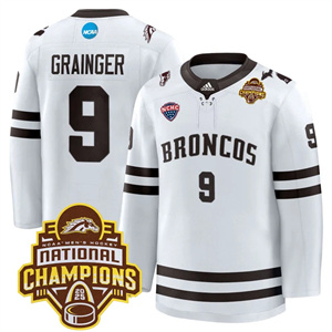 Western Michigan Broncos 2025 National Champions Patch Premium Custom Jersey - All Stitched Luke Grainger   9