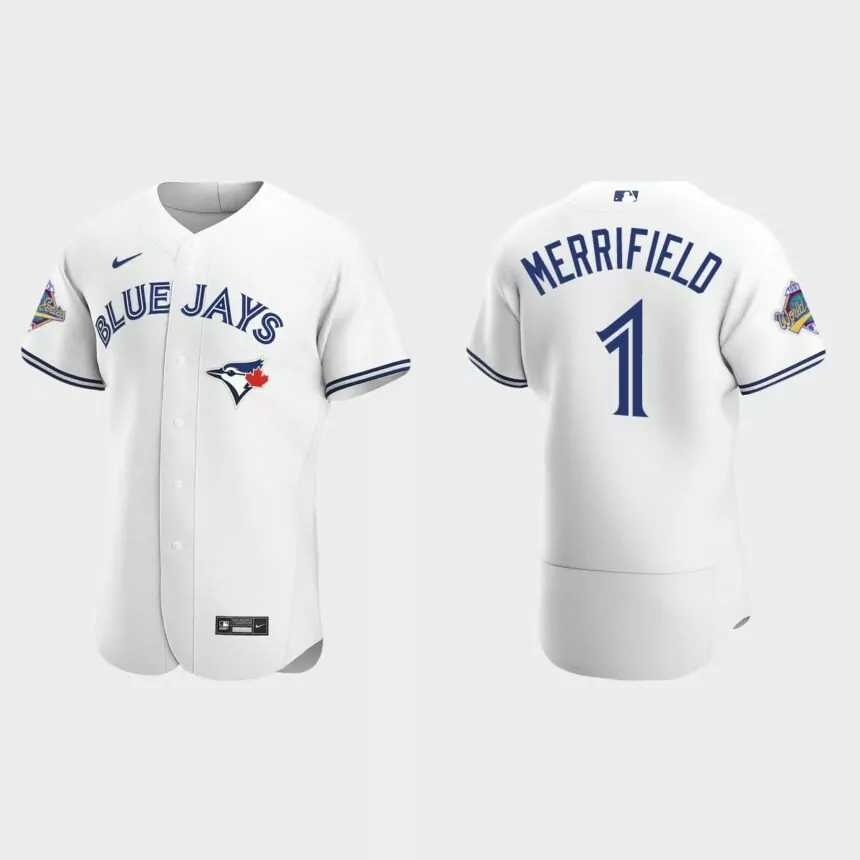 Whit Merrifield Toronto Blue Jays 1992 World Series Patch Authentic Jersey – White