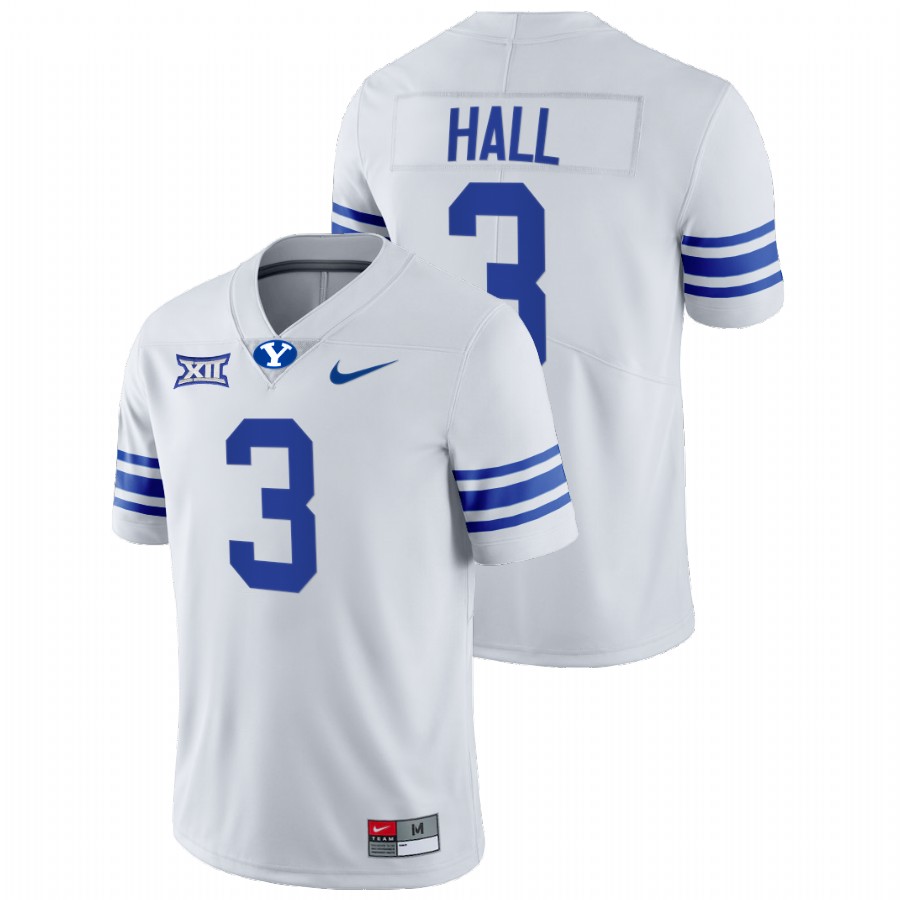White Men BYU Cougars Jaren Hall College Football Big 12 Jersey