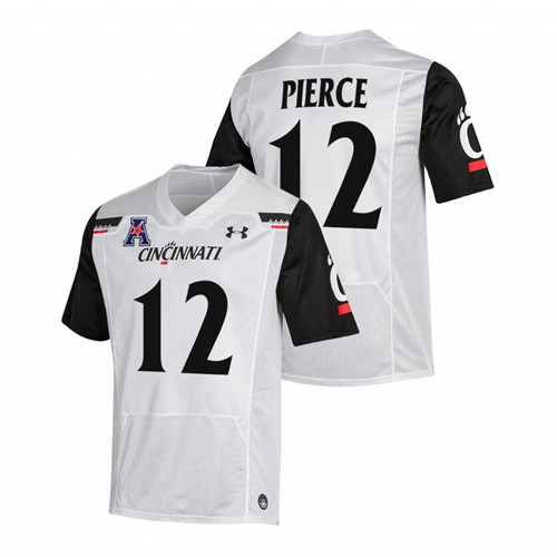 White Men Cincinnati Bearcats Alec Pierce College Football The American Patch Jersey