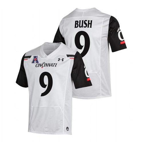 White Men Cincinnati Bearcats Arquon Bush College Football The American Patch Jersey
