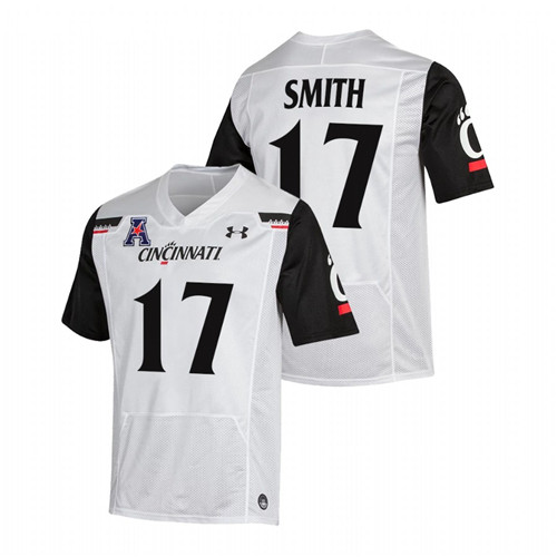 White Men Cincinnati Bearcats Cole Smith College Football The American Patch Jersey