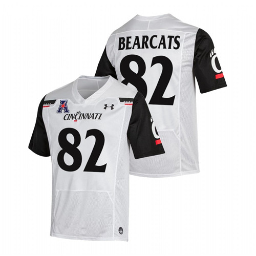 White Men Cincinnati Bearcats College Football The American Patch Jersey