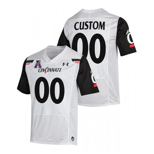 White Men Cincinnati Bearcats Custom College Football The American Patch Jersey