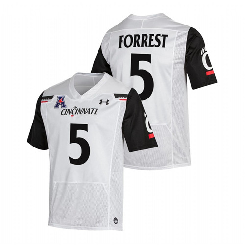 White Men Cincinnati Bearcats Darrick Forrest College Football The American Patch Jersey