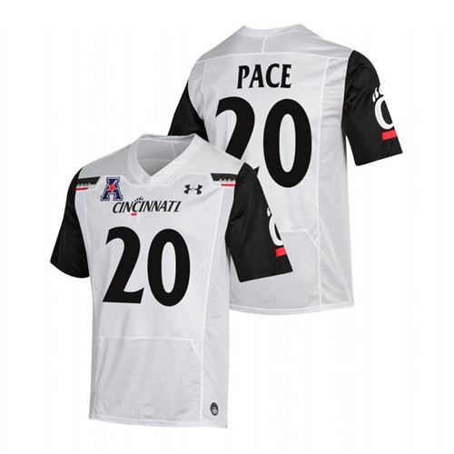 White Men Cincinnati Bearcats Deshawn Pace College Football The American Patch Jersey