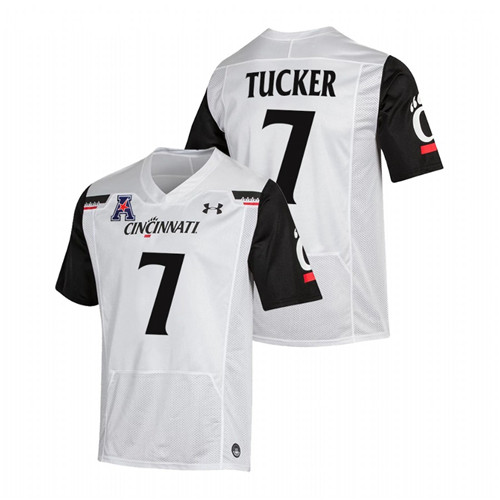 White Men Cincinnati Bearcats Tre Tucker College Football The American Patch Jersey