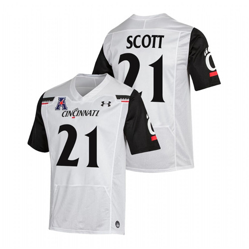 White Men Cincinnati Bearcats Tyler Scott College Football The American Patch Jersey