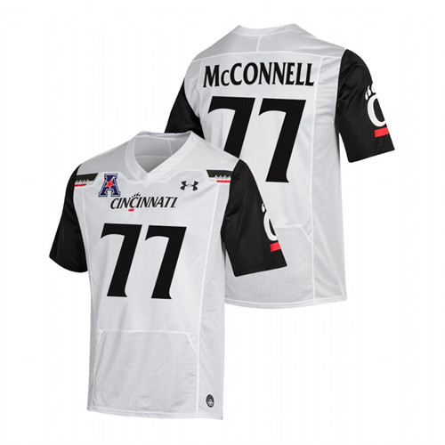 White Men Cincinnati Bearcats Vincent McConnell College Football The American Patch Jersey