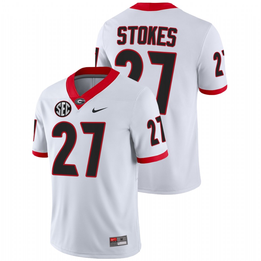 White Men Georgia Bulldogs Eric Stokes College Football NFL Alumni Jersey