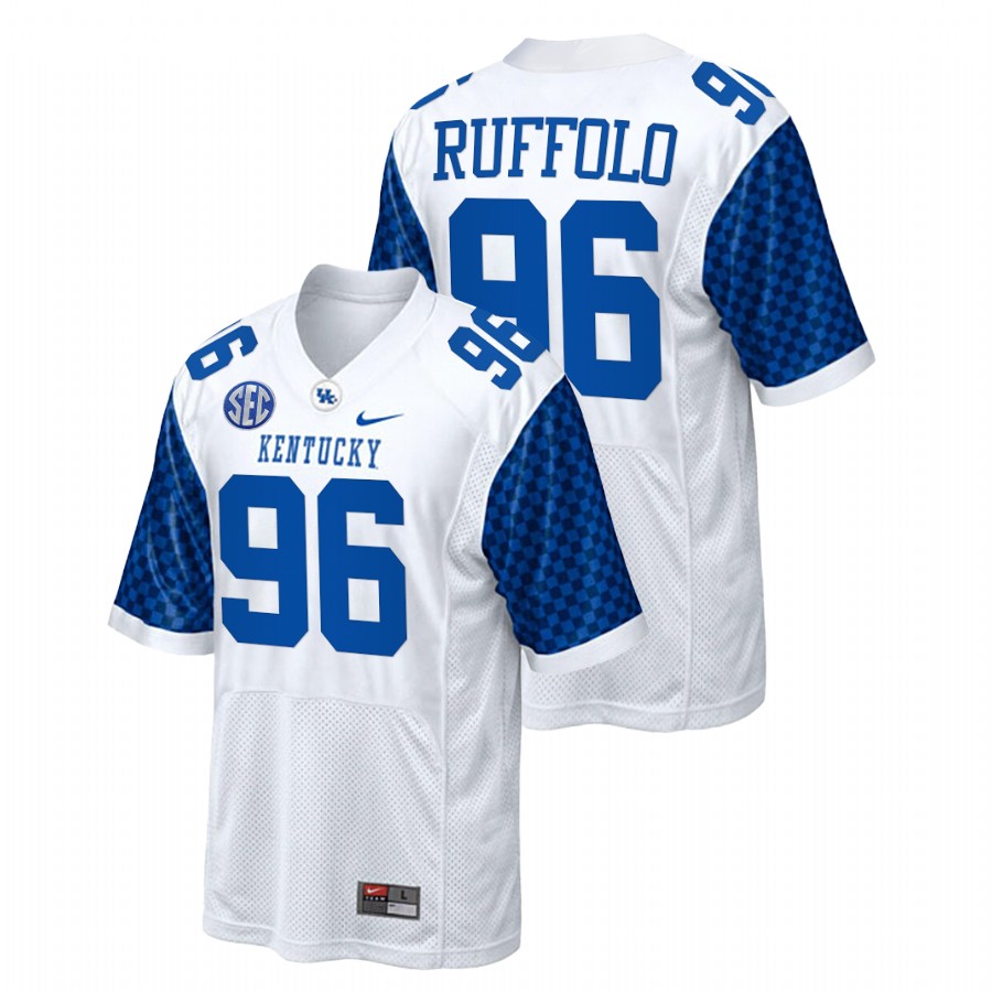 White Men Kentucky Wildcats Matt Ruffolo College Football Replica Jersey
