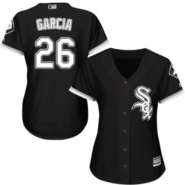 White Sox #26 Avisail Garcia Black Alternate Women's Stitched MLB Jersey