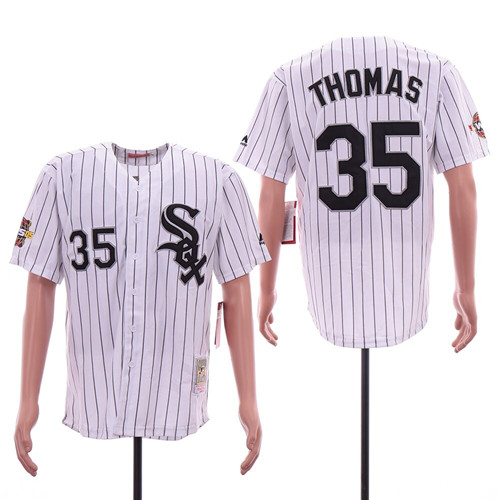 White Sox 35 Frank Thomas White 2005 World Series Cooperstown Collection Jersey