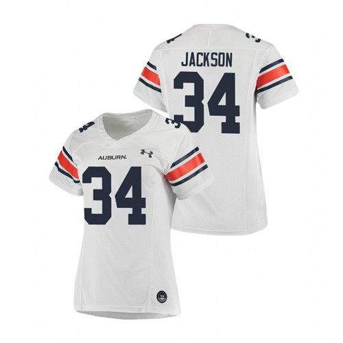 White Women's Auburn Tigers Bo Jackson Replica Football Jersey