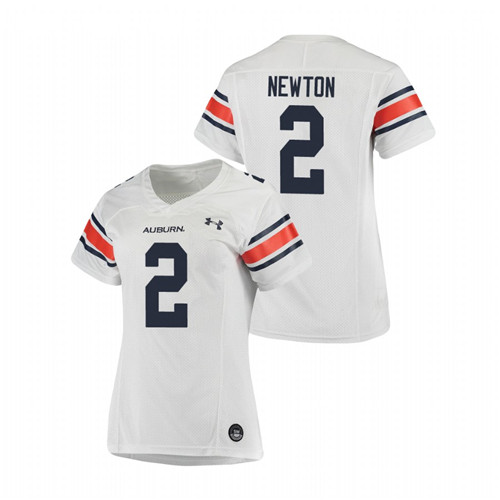 White Women's Auburn Tigers Cam Newton Replica Football Jersey