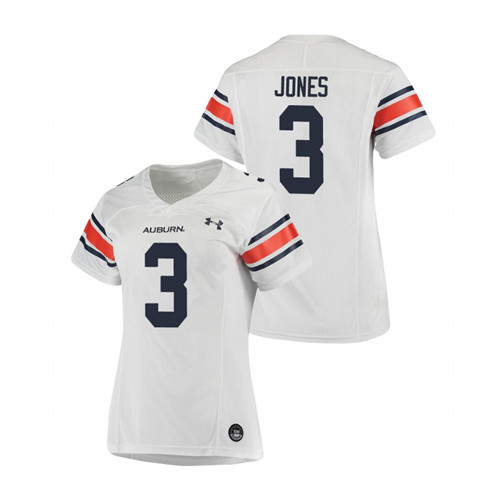 White Women's Auburn Tigers Jonathan Jones Replica Football Jersey