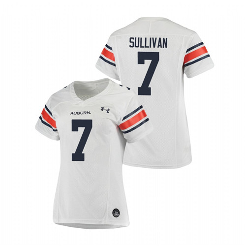 White Women's Auburn Tigers Pat Sullivan Replica Football Jersey