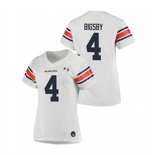 White Women's Auburn Tigers Tank Bigsby Replica Football Jersey