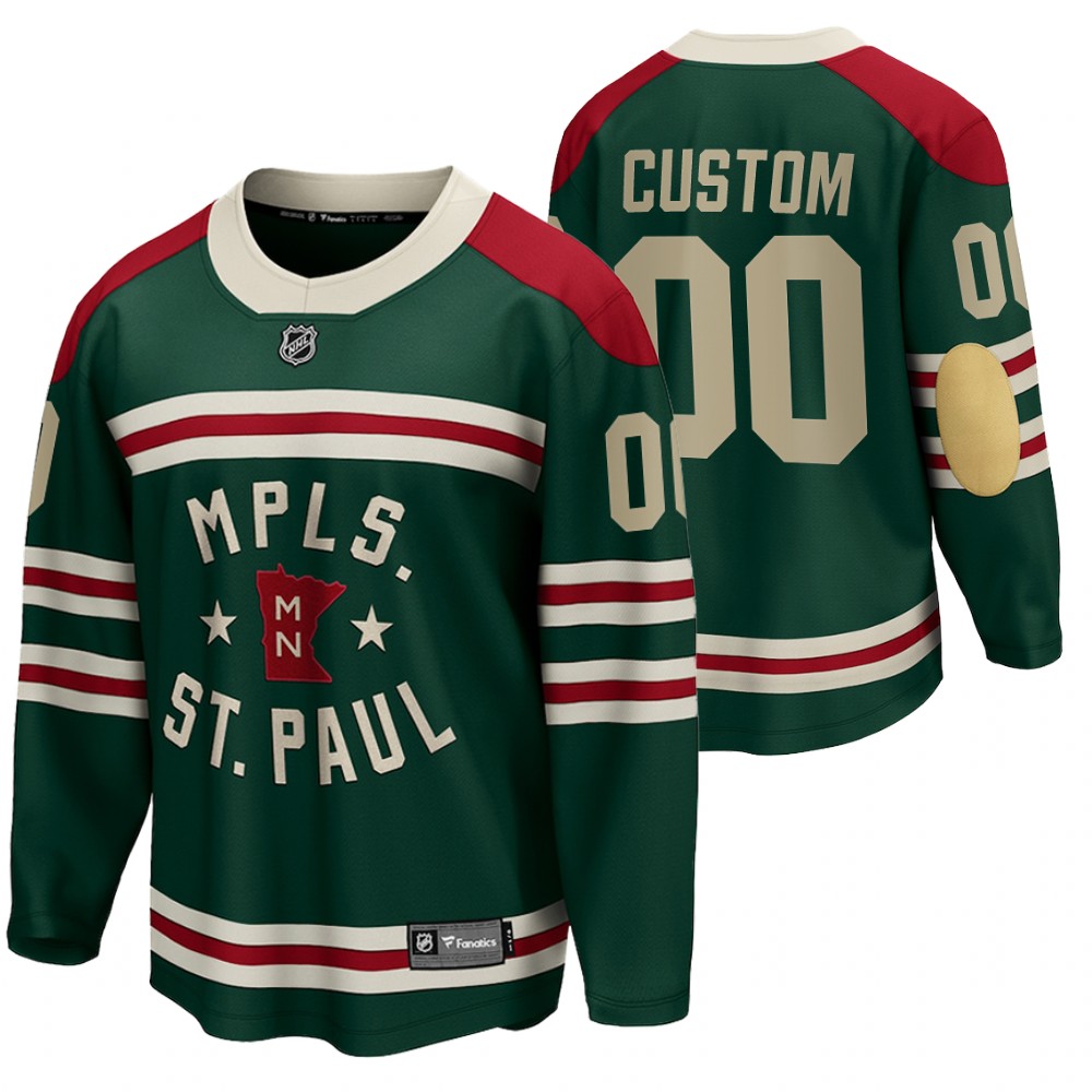Wild #00 Custom Green 2022 Winter Classic Jersey