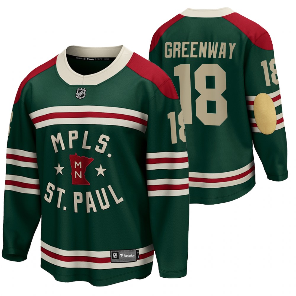 Wild #18 Jordan Greenway Green 2022 Winter Classic Jersey