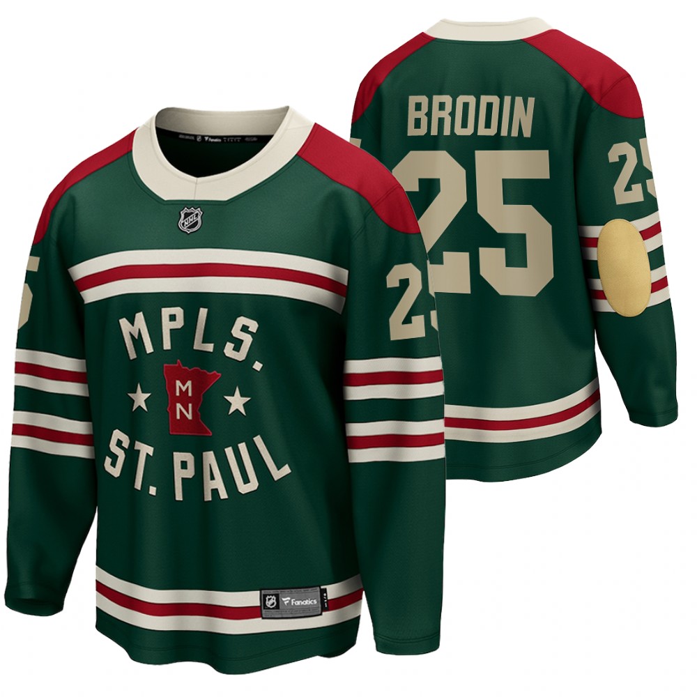 Wild #25 Jonas Brodin Green 2022 Winter Classic Jersey