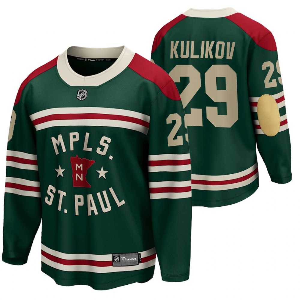 Wild #29 Dmitry Kulikov Green 2022 Winter Classic Jersey
