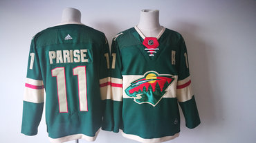 Wild 11 Zach Parise Green Adidas Jersey