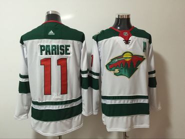 Wild 11 Zach Parise White Adidas Jersey