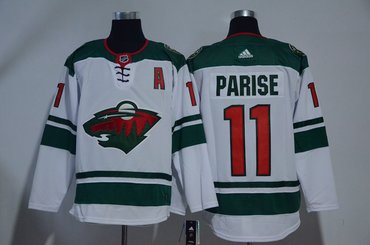 Wild 11 Zach Parise White Adidas Jersey