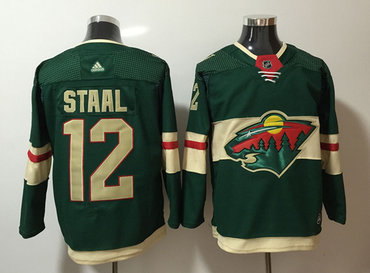 Wild 12 Eric Staal Green Adidas Jersey