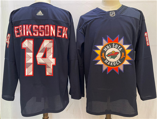 Wild 14 Joel Eriksson Ek Navy 2022 Adidas Jersey