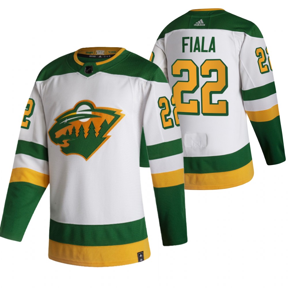 Wild 2021 Reverse Retro #22 Kevin Fiala White Jersey Authentic
