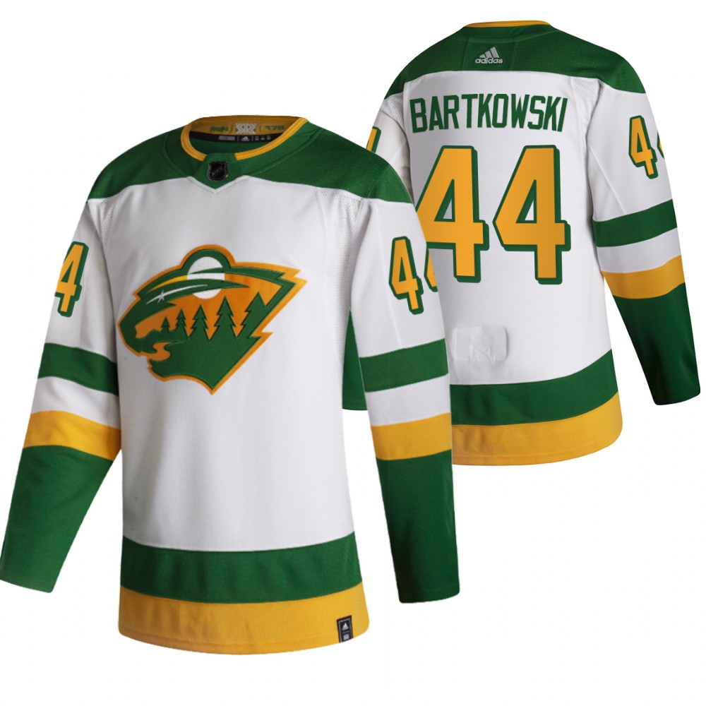 Wild 2021 Reverse Retro #44 Matt Bartkowski White Jersey Authentic