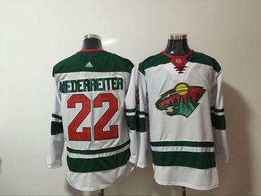 Wild 22 Nino Niederreiter White Adidas Jersey