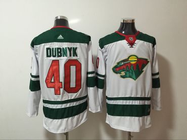 Wild 41 Devan Dubnyk White Adidas Jersey