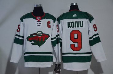 Wild 9 Mikko Koivu White Adidas Jersey