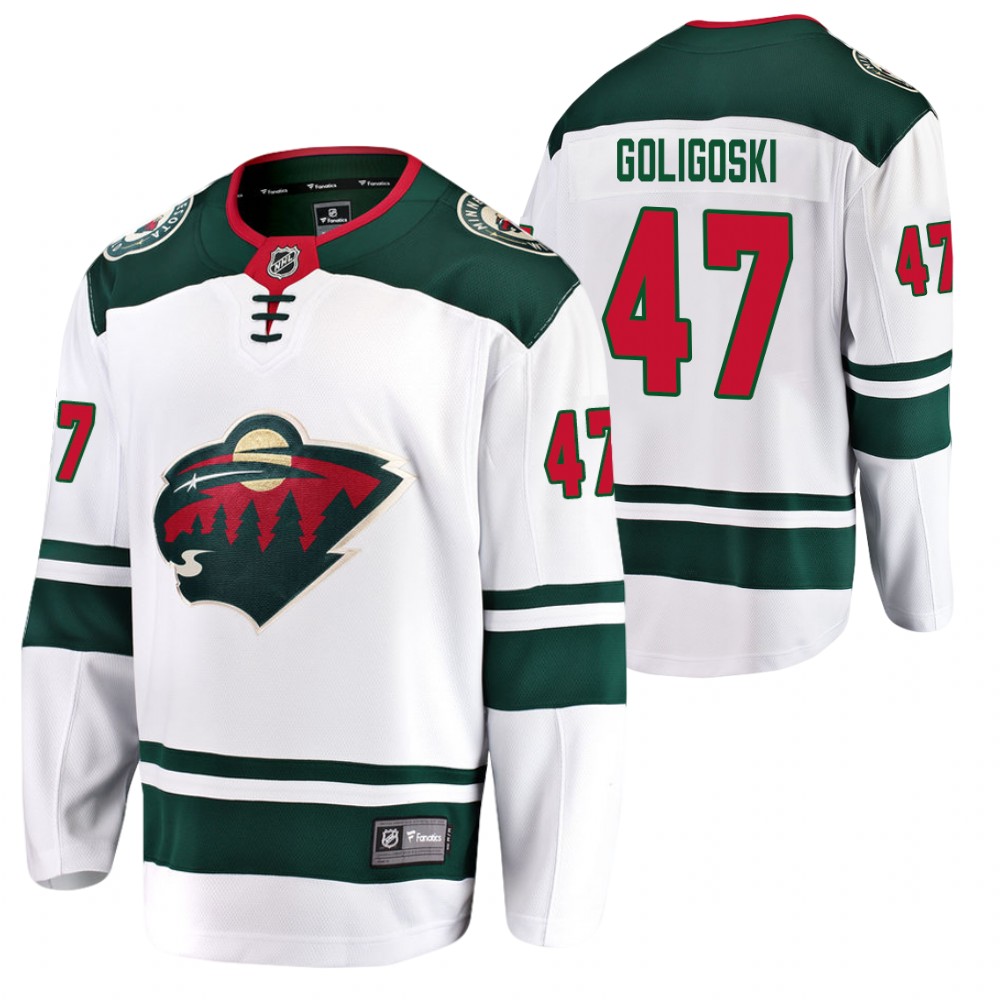 Wild Alex Goligoski Jersey Away White Player Men
