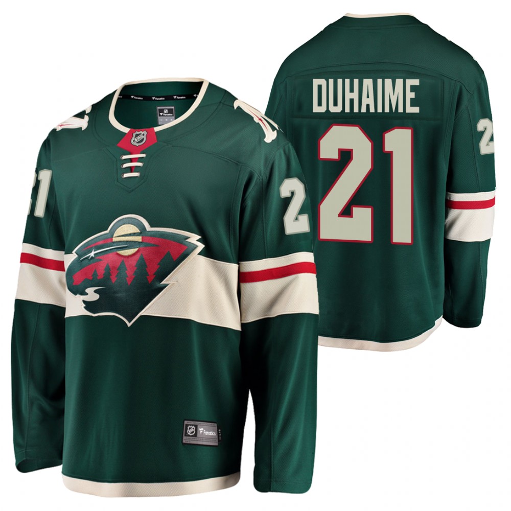 Wild Brandon Duhaime Jersey Home Green Player Men