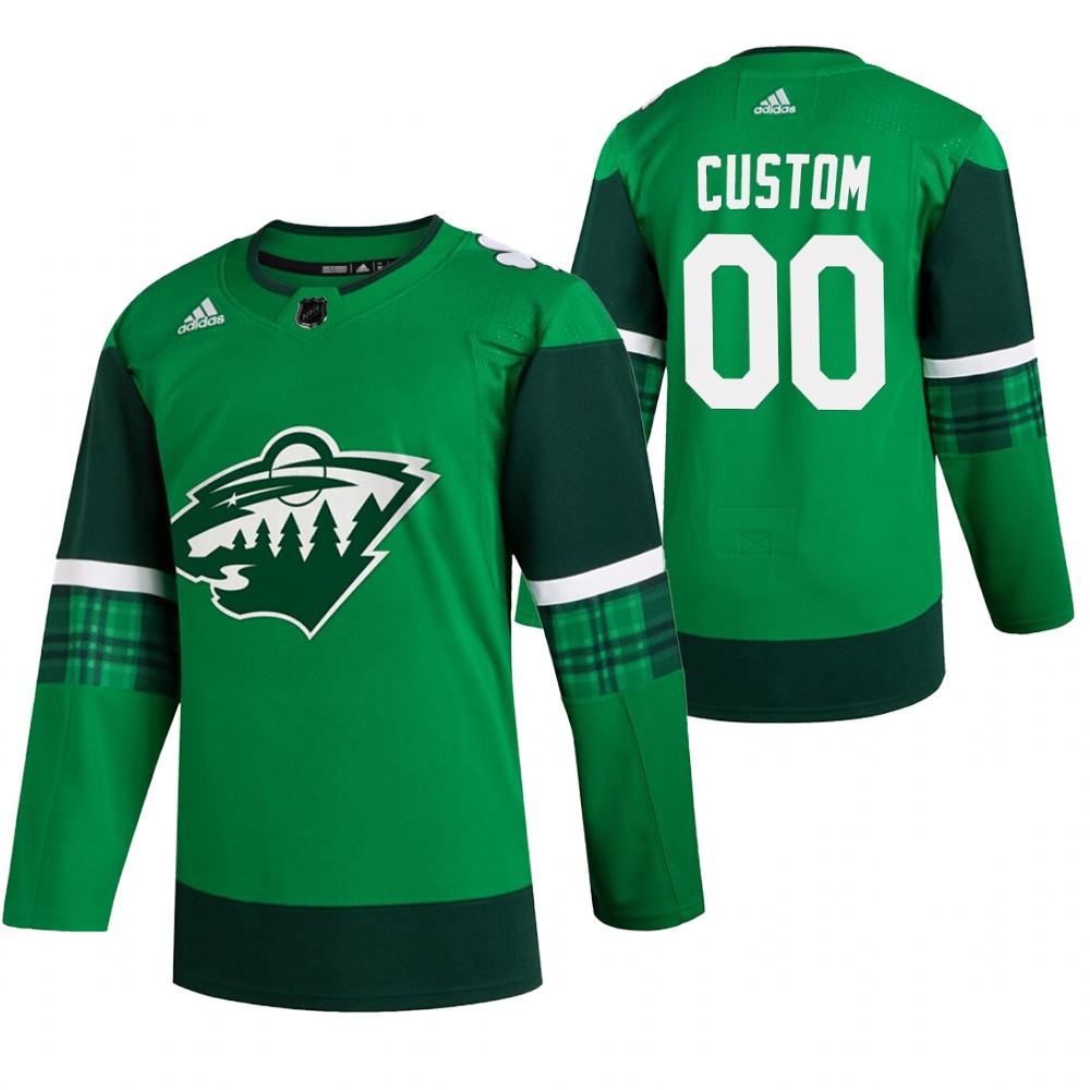 Wild Custom 2020 St. Patrick's Day Green #00 Jersey