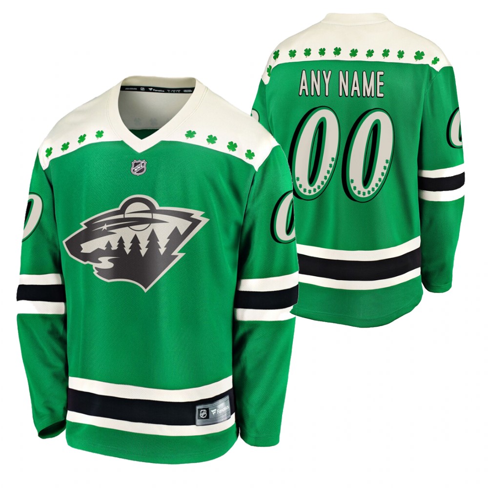 Wild Custom 2021 St Patricks Day Green Men Jersey