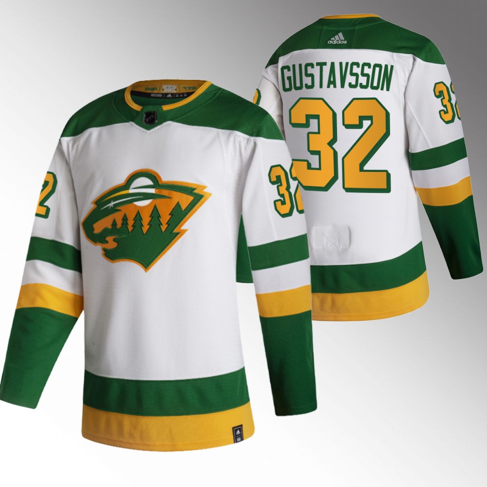 Wild Filip Gustavsson 2022 Reverse Retro White Authentic Jersey