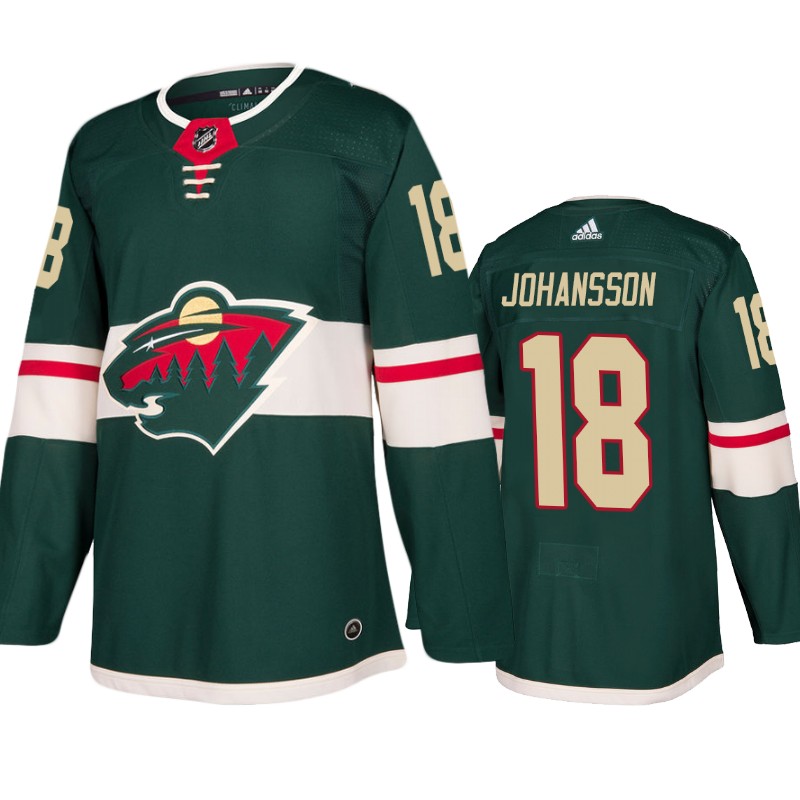 Wild Filip Johansson Green NHL Draft Jersey