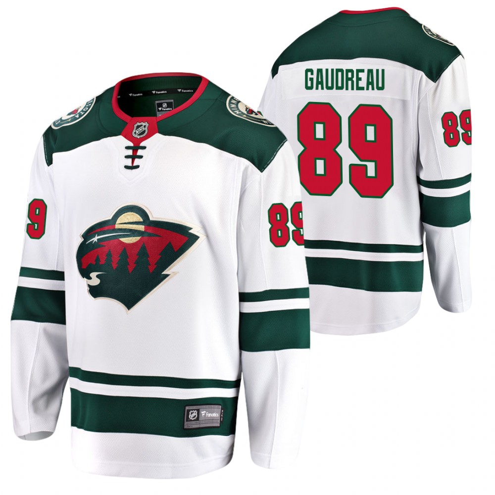 Wild Frederick Gaudreau Jersey Away White Player Men