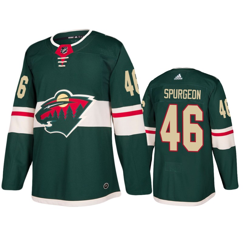 Wild Jared Spurgeon Green Home Jersey