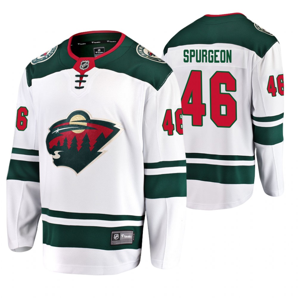 Wild Jared Spurgeon White Player Away Breakaway Jersey