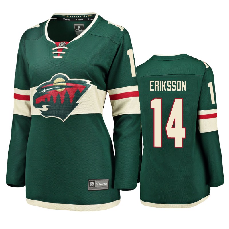 Wild Joel Eriksson Ek Green Breakaway Player Home Jersey