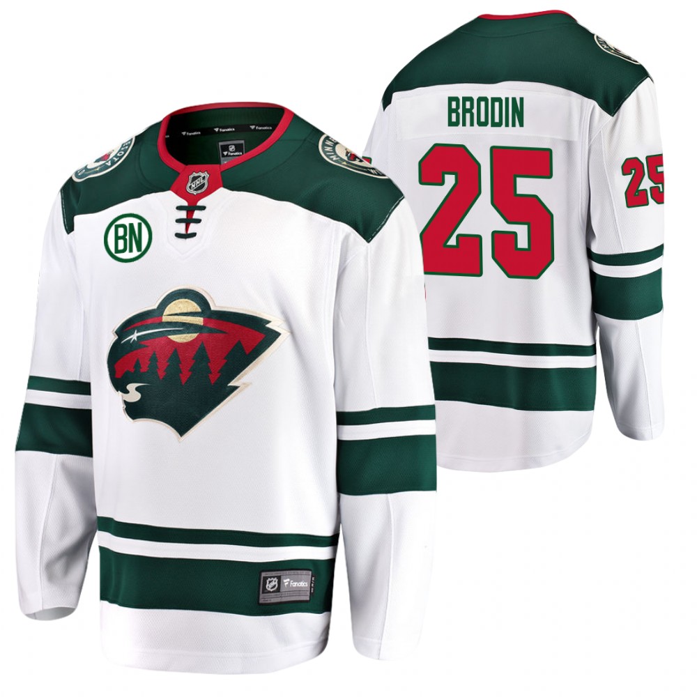 Wild Jonas Brodin White Breakaway Player Away Jersey